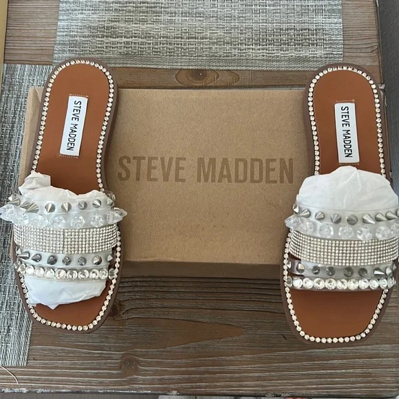Steve Madden Shoes Steve Madden Leandra Silverclear Sandals